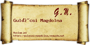Gulácsi Magdolna névjegykártya